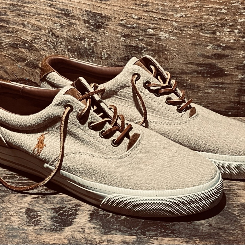 Polo Ralph Lauren “Vaughn” Canvas & Leather Sneaker